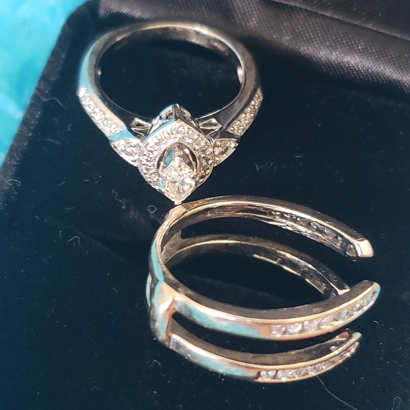 ⭐SOLD ⭐ Natural Diamond Ring set - 14K - Picture 7 of 17